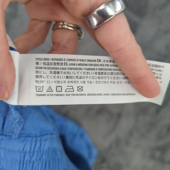 Abercrombie Kids Skort Size 15 16 Blue Eyelet Embroidered Ruffle Hem Preppy - Picture 7 of 7